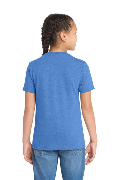 Allmade Youth Tri-Blend Tee - Azure Blue - back