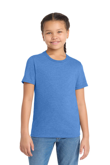 Allmade Youth Tri-Blend Tee - Azure Blue - front