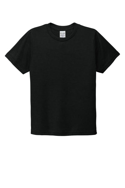 Allmade Youth Tri-Blend Tee - Deep Black - flat front
