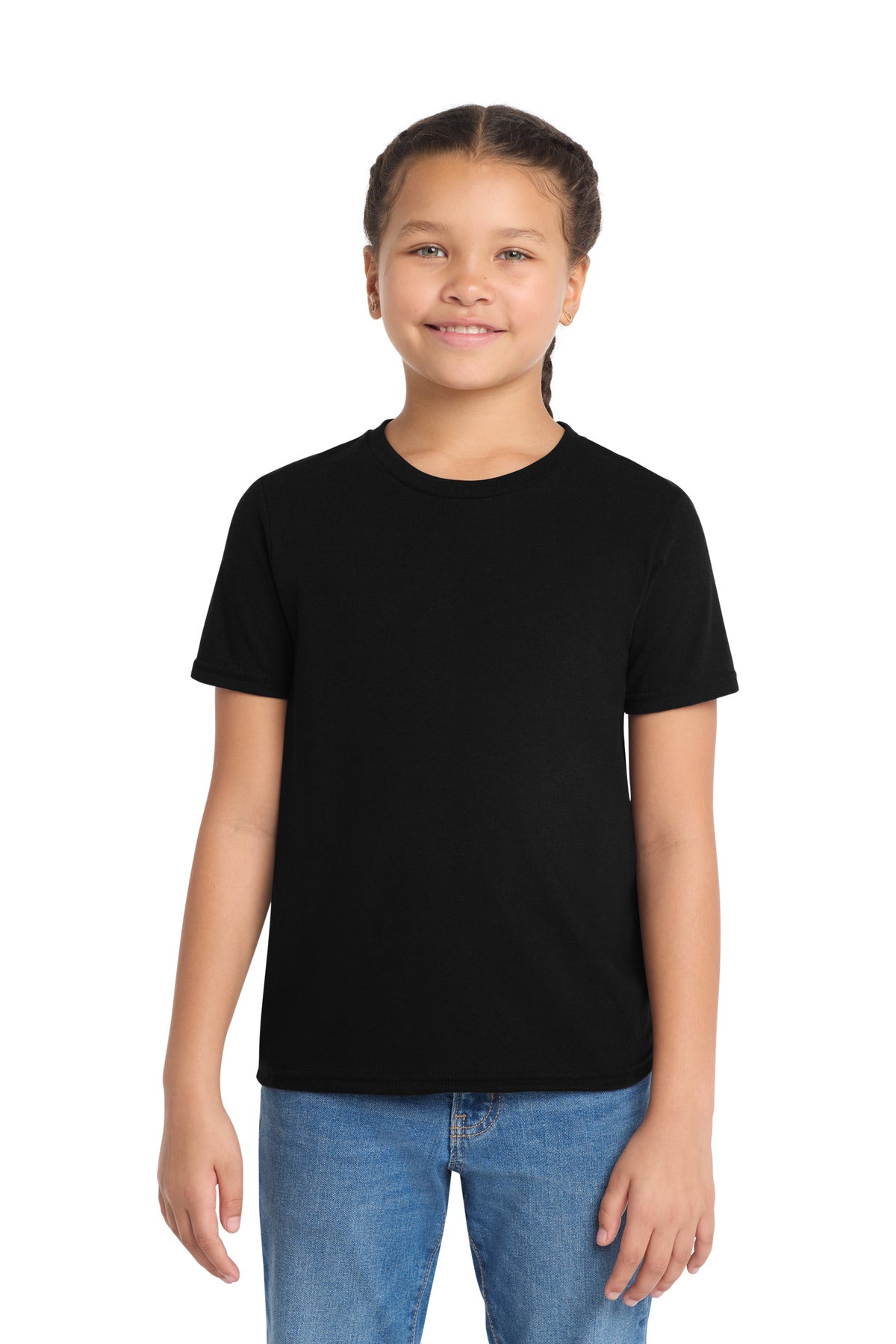 Allmade Youth Tri-Blend Tee - Deep Black - front