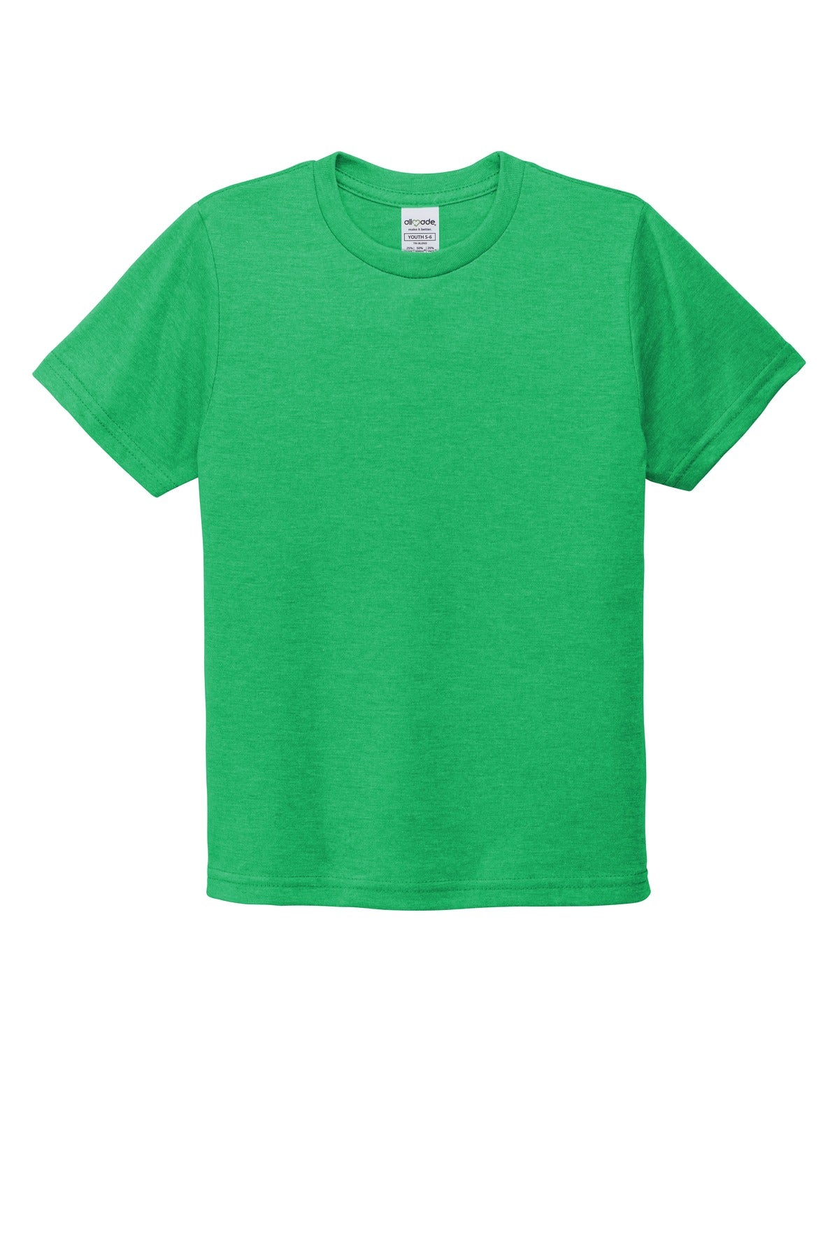 Allmade Youth Tri-Blend Tee - Enviro Green - flat front