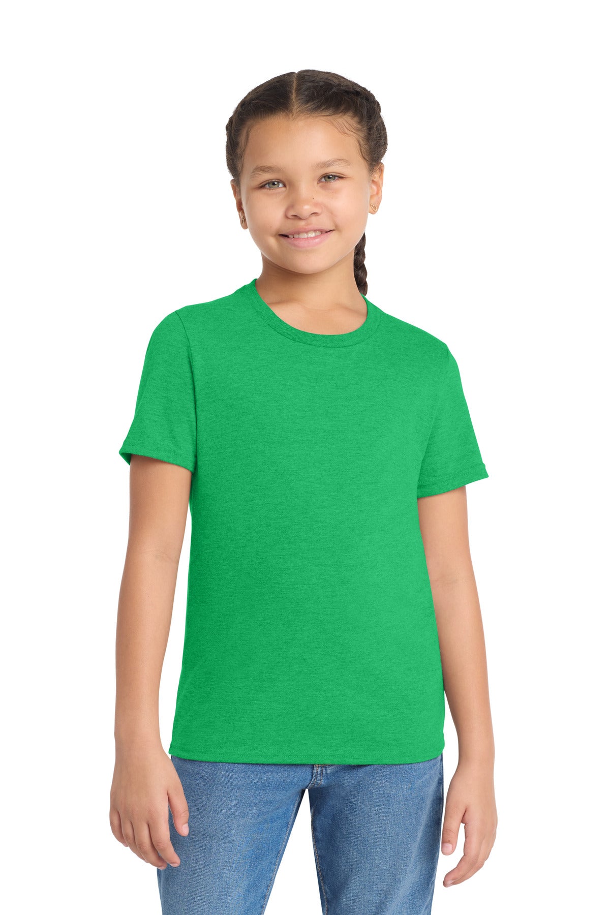 Allmade Youth Tri-Blend Tee - Enviro Green - front