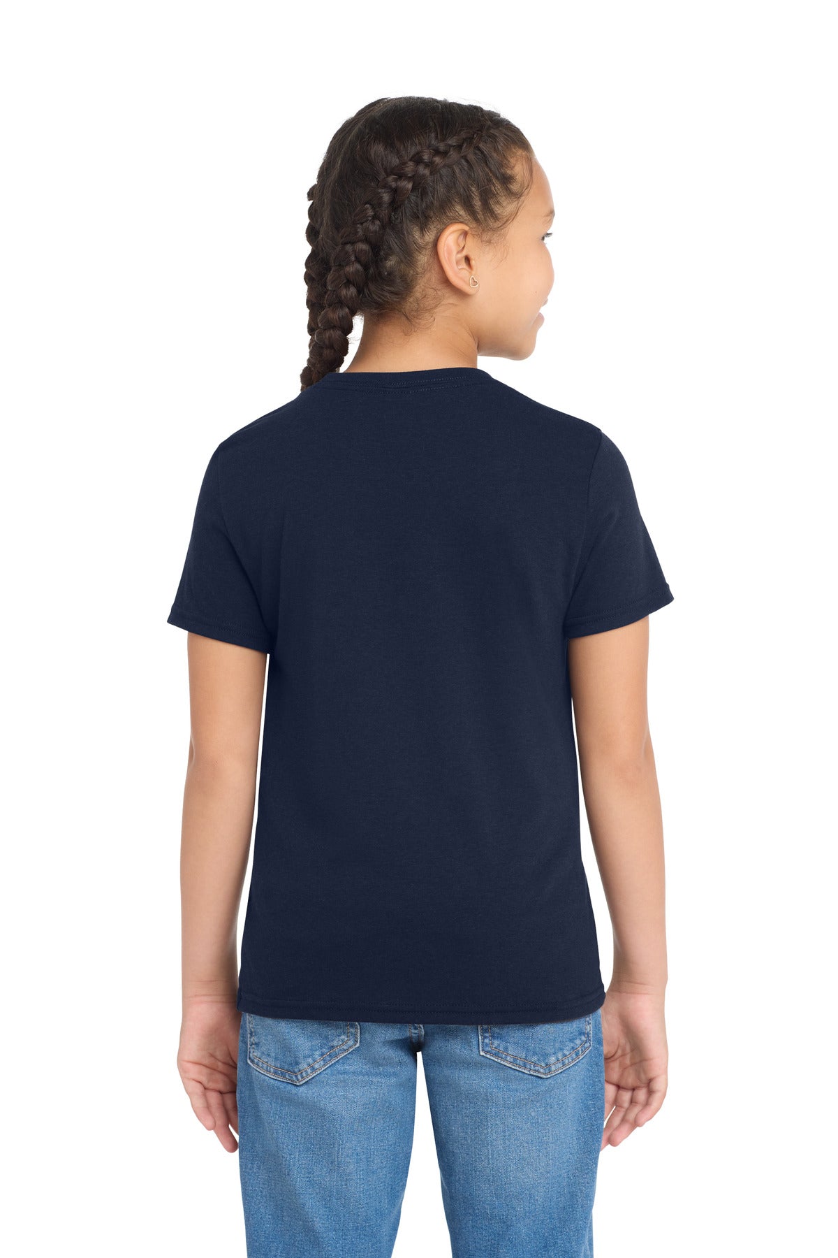 Allmade Youth Tri-Blend Tee - Night Sky Navy - back
