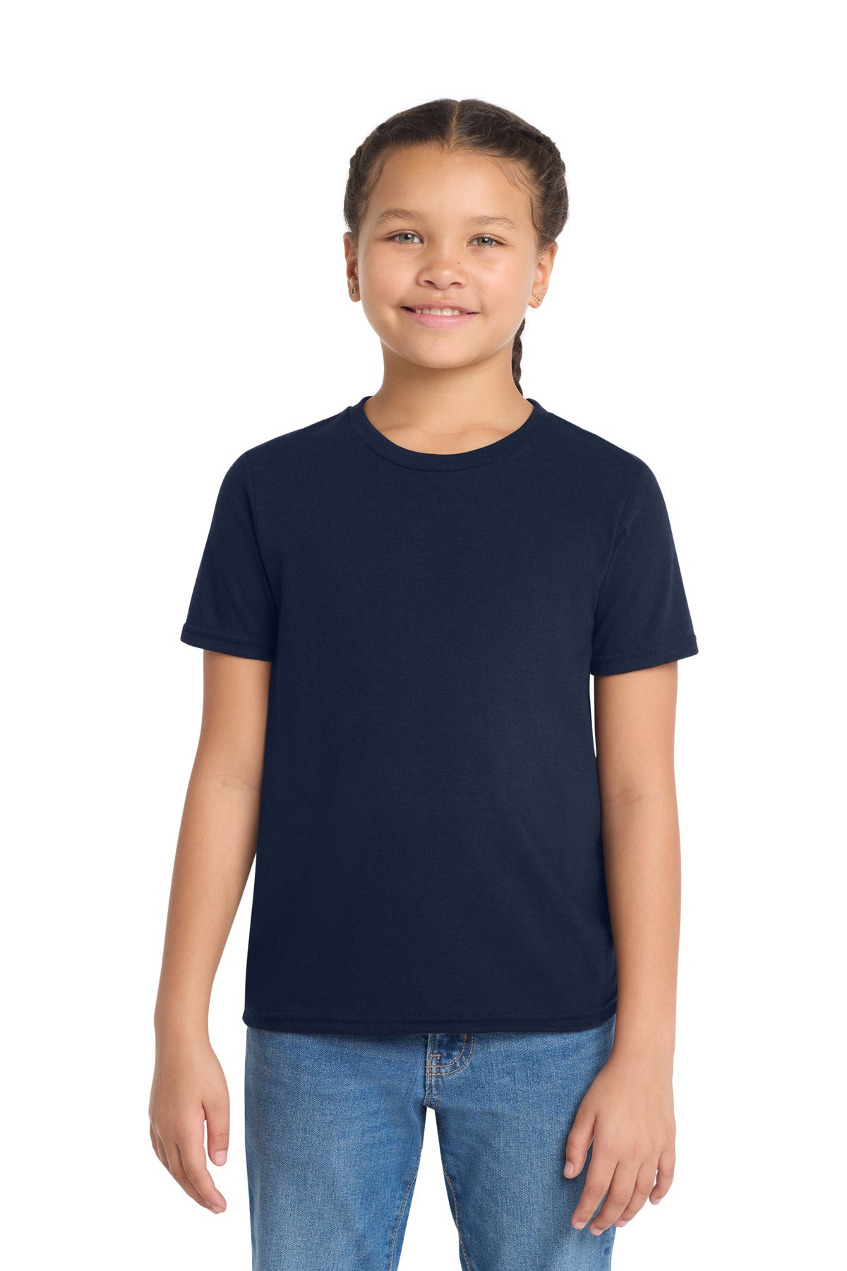 Allmade Youth Tri-Blend Tee - Night Sky Navy - front