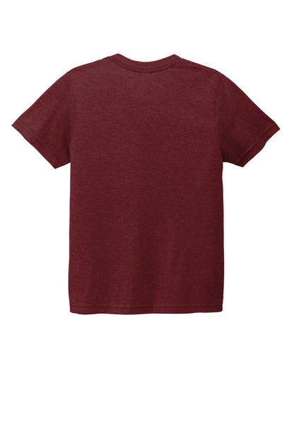 Allmade Youth Tri-Blend Tee - Vino Red - flat back