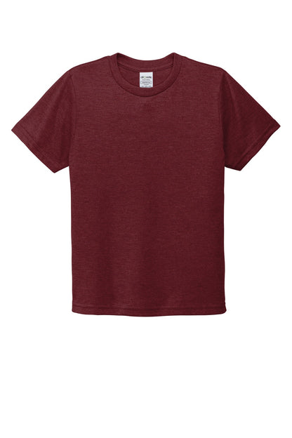 Allmade Youth Tri-Blend Tee - Vino Red - flat front