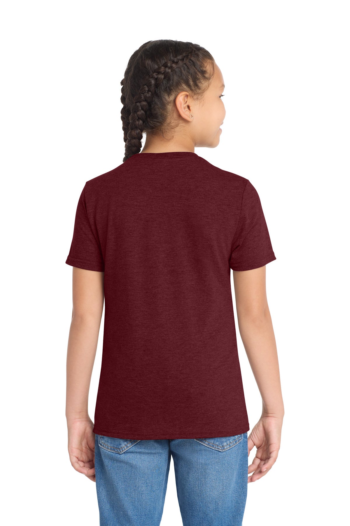 Allmade Youth Tri-Blend Tee - Vino Red - back