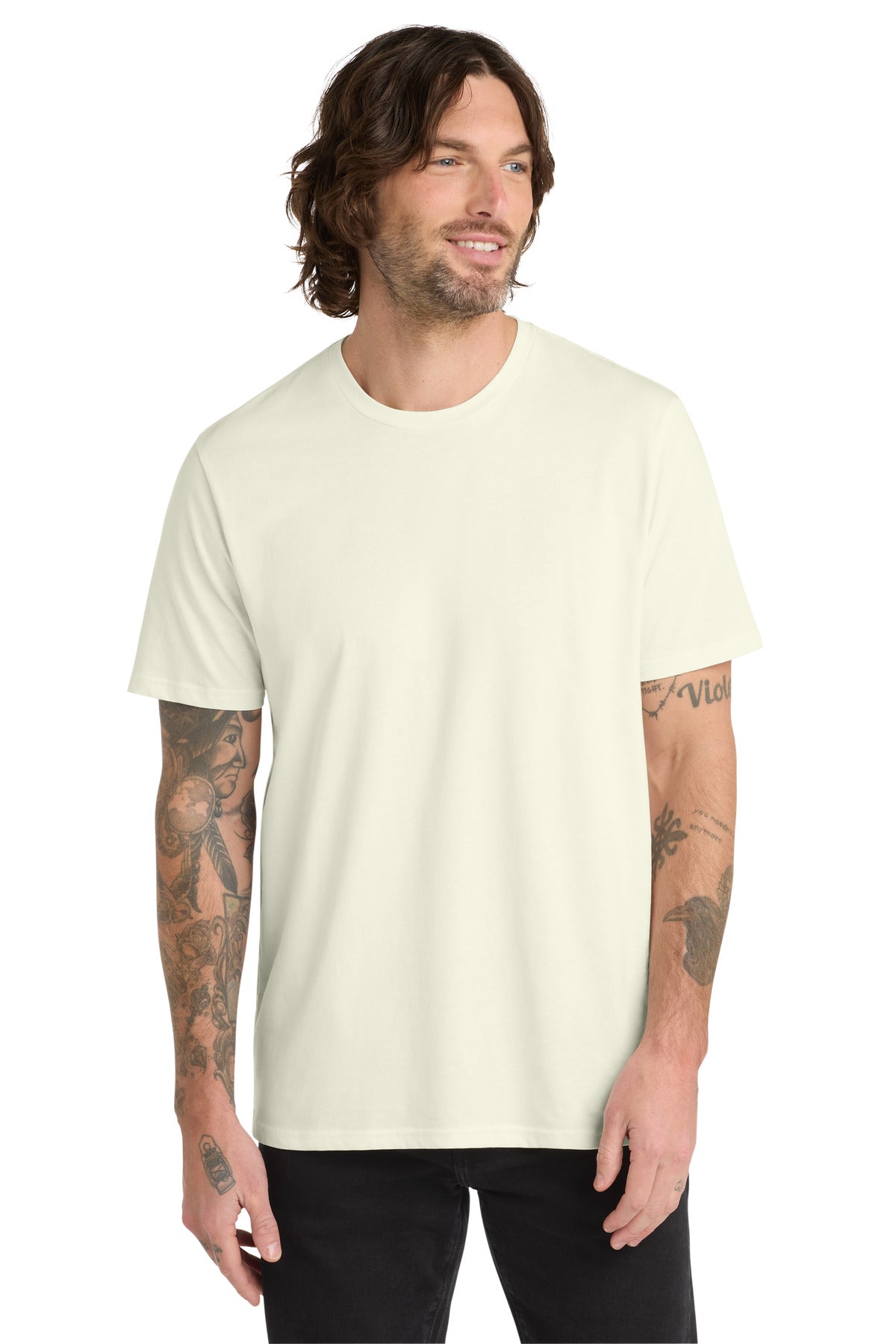 Allmade Unisex Organic Cotton Tee - White Sand - front