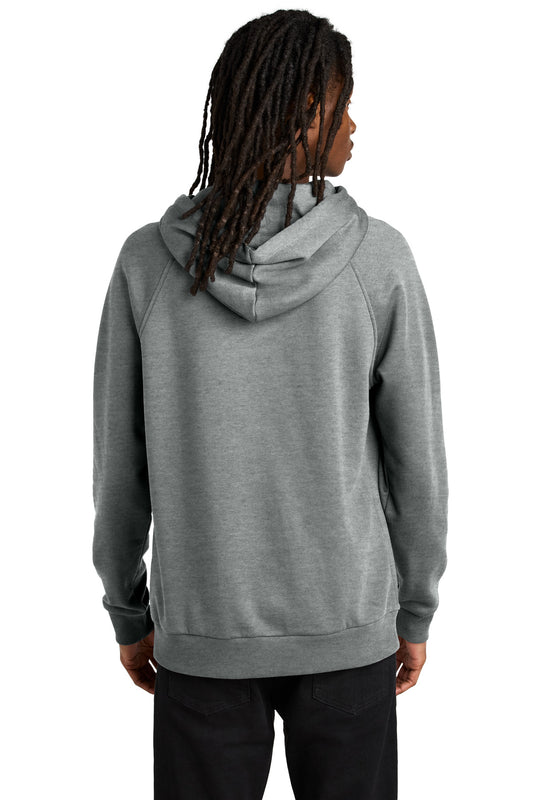 Allmade Unisex Organic CVC Fleece Pullover Hoodie - Aluminum Grey Heather - back