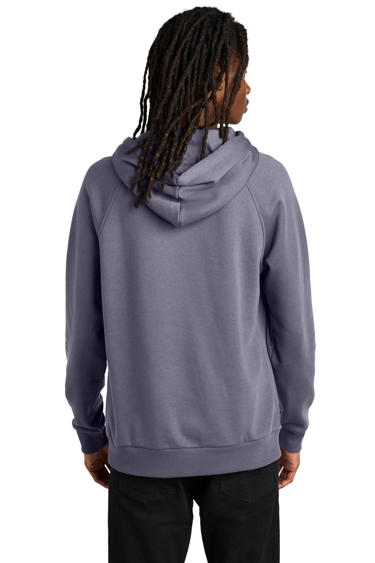 Allmade Unisex Organic CVC Fleece Pullover Hoodie - Cosmic Purple - back