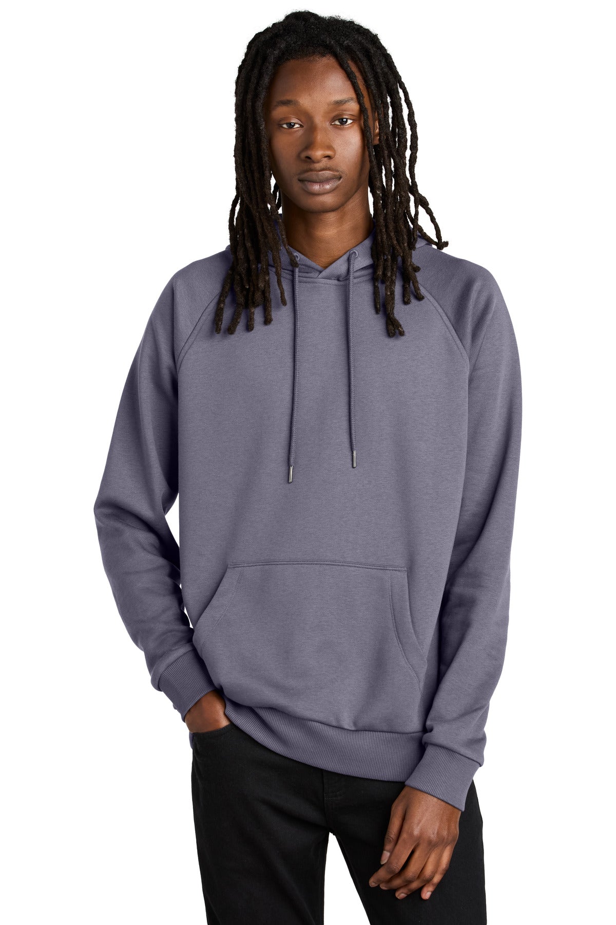 Allmade Unisex Organic CVC Fleece Pullover Hoodie - Cosmic Purple - front