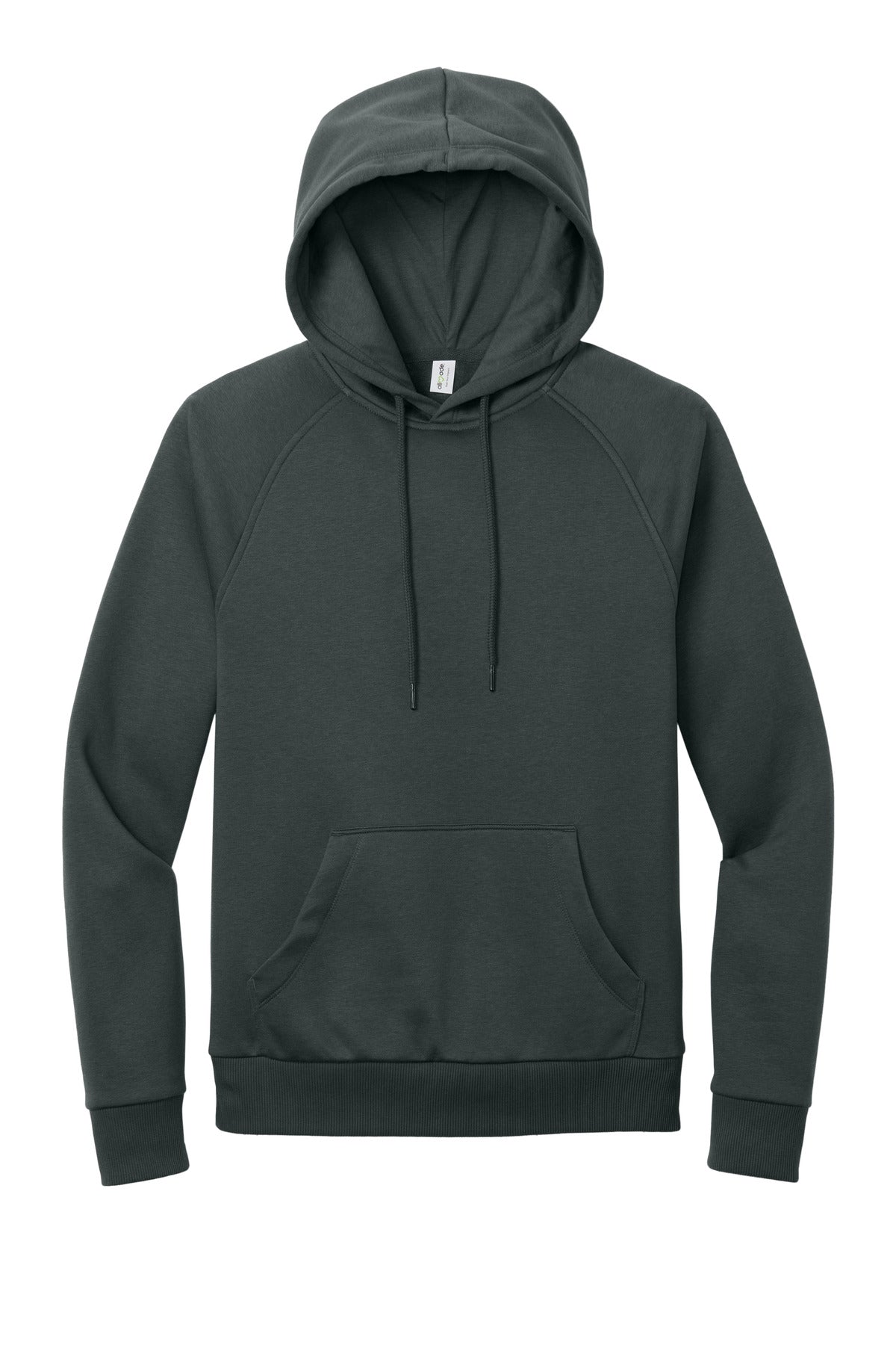 Allmade Unisex Organic CVC Fleece Pullover Hoodie - Terrain Grey - flat front