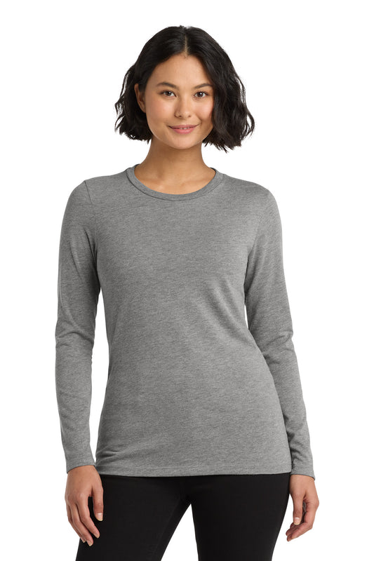 Allmade Women's Tri-Blend Long Sleeve Tee - Aluminum Grey - front