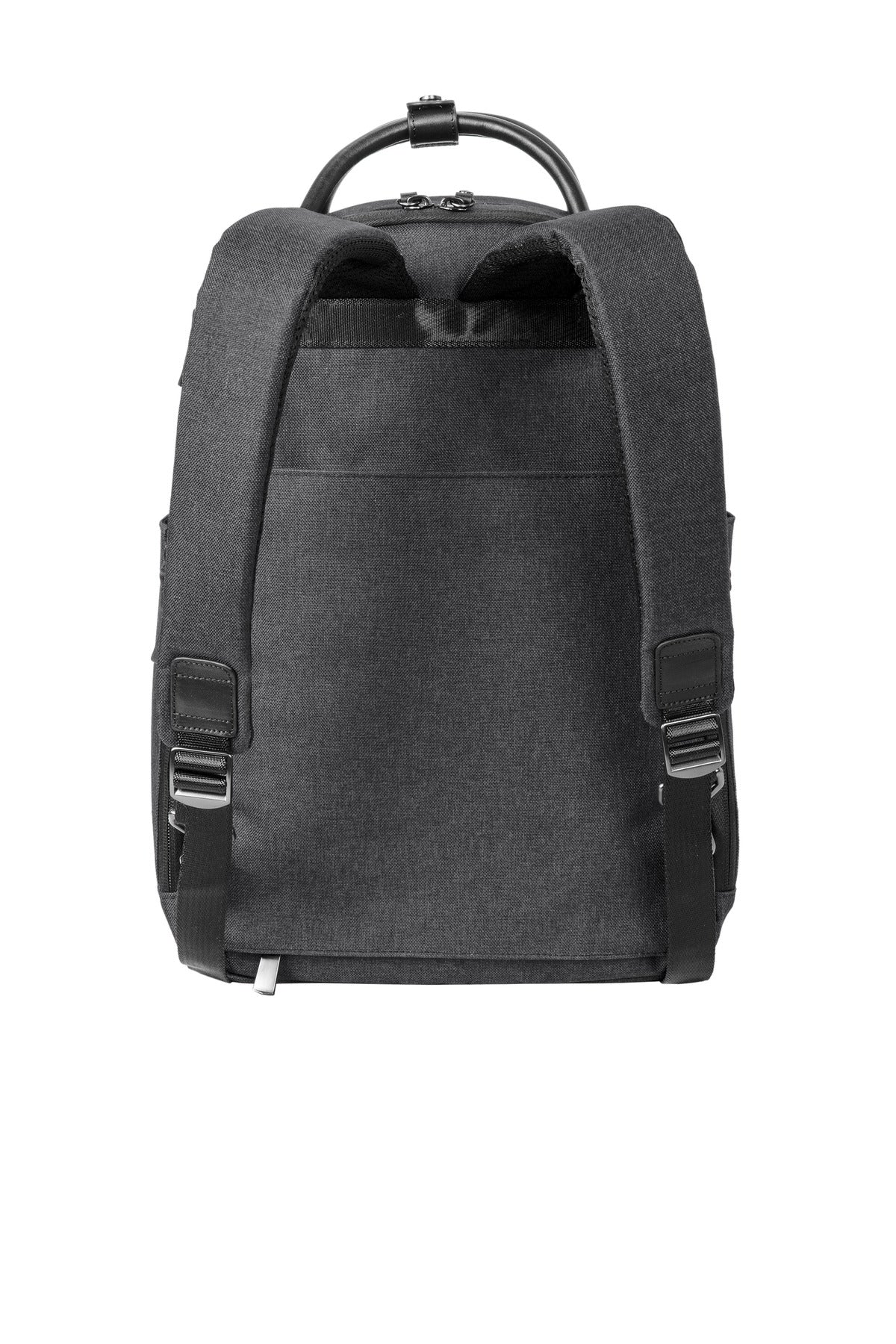 Brooks Brothers Grant Dual-Handle Backpack - Heather Grey - flat back