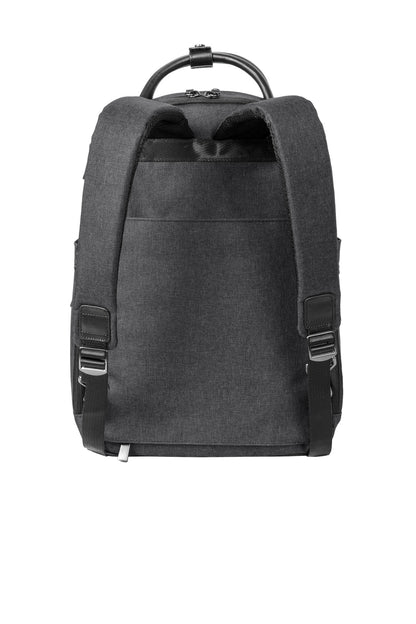 Brooks Brothers Grant Dual-Handle Backpack - Heather Grey - flat back