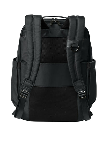 Brooks Brothers Oxford Backpack - Deep Black - flat back