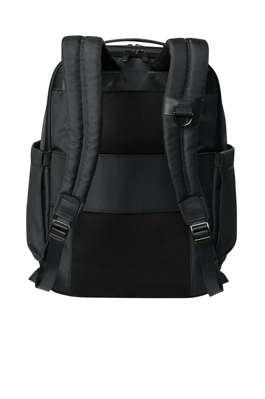 Brooks Brothers Oxford Backpack - Deep Black - flat back