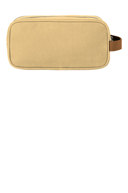 Brooks Brothers Wells Dopp Kit - Ledger Khaki - flat back