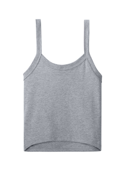 BELLA+CANVAS Women's Micro Rib Spaghetti Strap Tank - Athletic Heather - flat back
