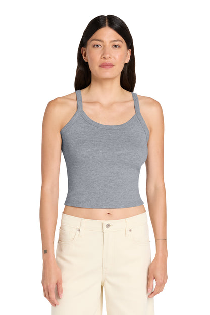BELLA+CANVAS Women's Micro Rib Spaghetti Strap Tank - Athletic Heather - front