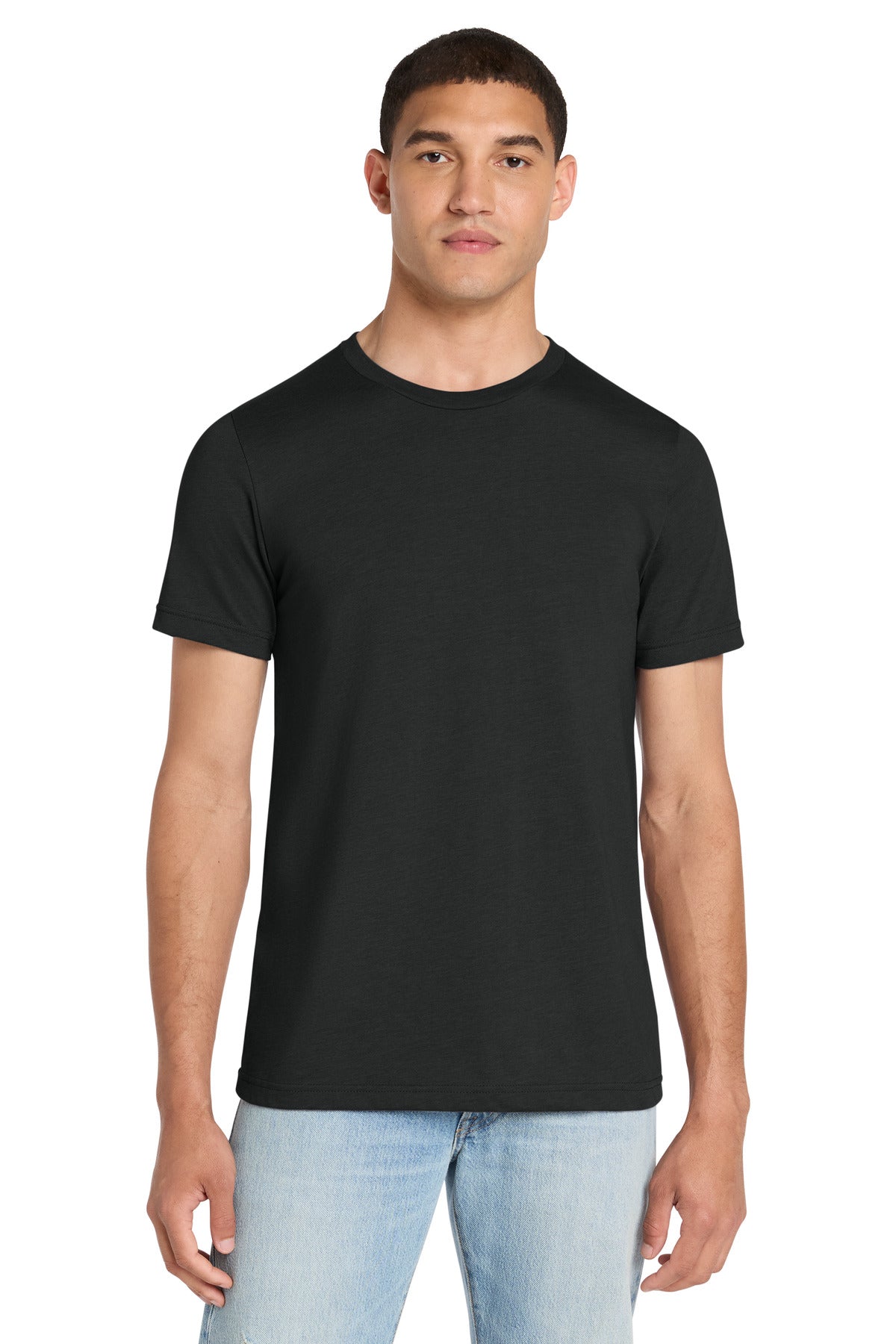BELLA+CANVAS Unisex Heather CVC Short Sleeve Tee - Black Heather - front