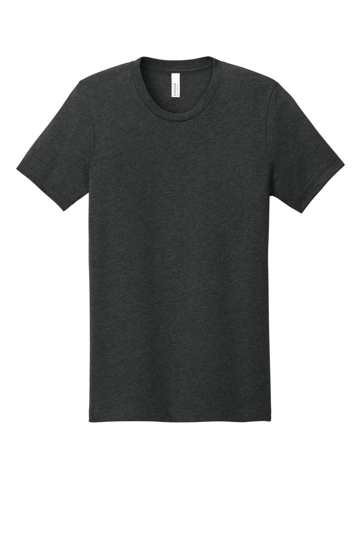 BELLA+CANVAS Unisex Heather CVC Short Sleeve Tee - Dark Grey Heather - flat front