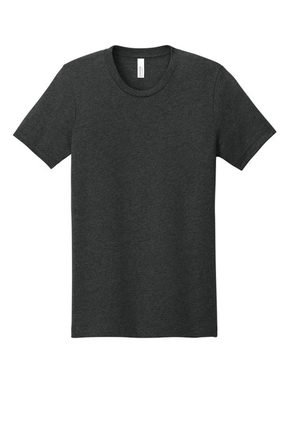 BELLA+CANVAS Unisex Heather CVC Short Sleeve Tee - Dark Grey Heather - flat front