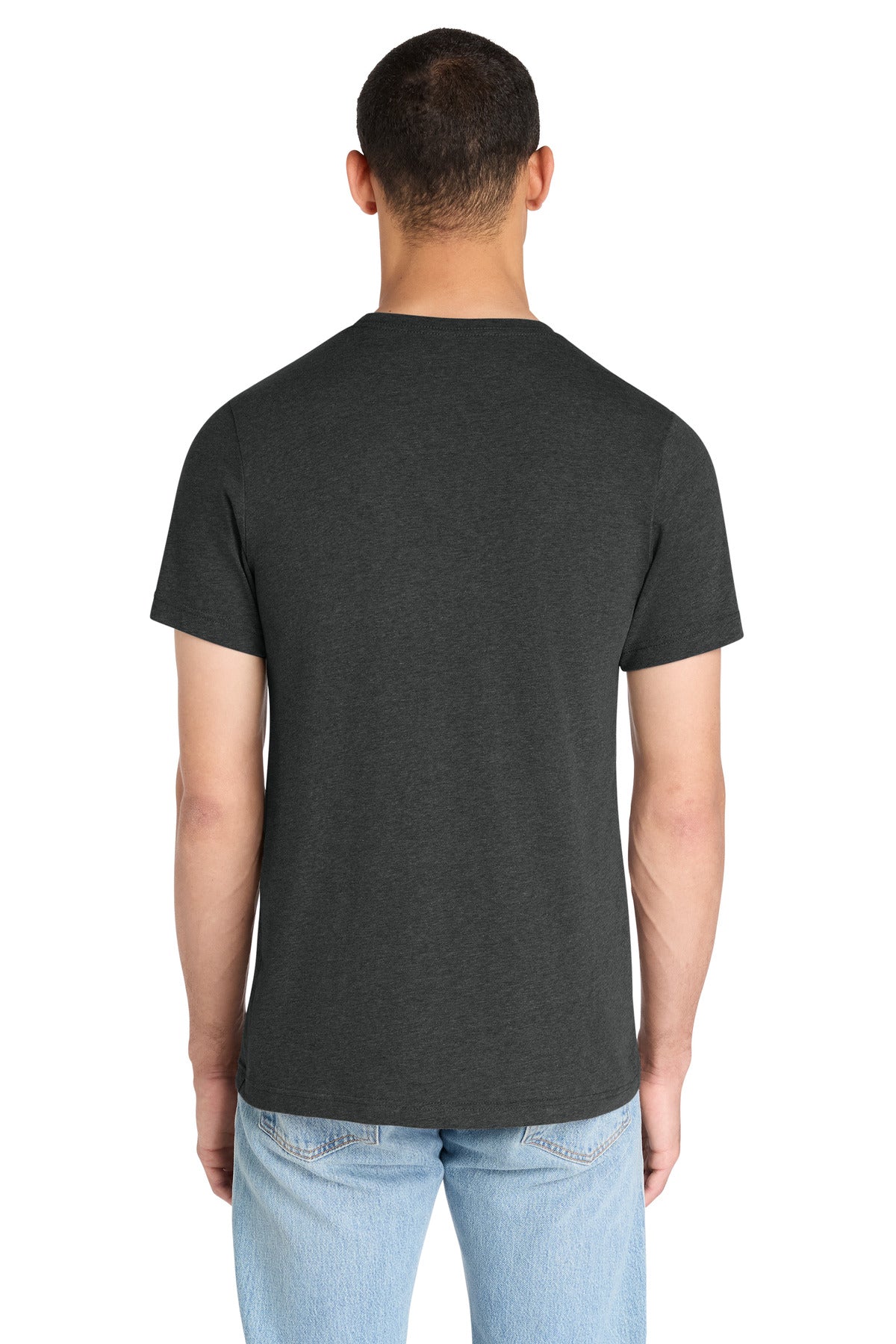 BELLA+CANVAS Unisex Heather CVC Short Sleeve Tee - Dark Grey Heather - back
