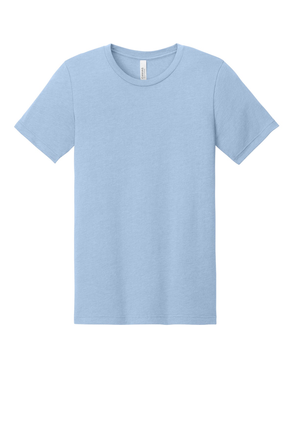 BELLA+CANVAS Unisex Heather CVC Short Sleeve Tee - Heather Baby Blue - flat front