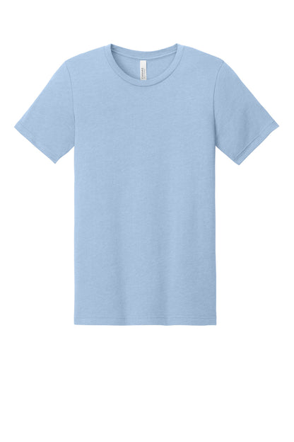BELLA+CANVAS Unisex Heather CVC Short Sleeve Tee - Heather Baby Blue - flat front