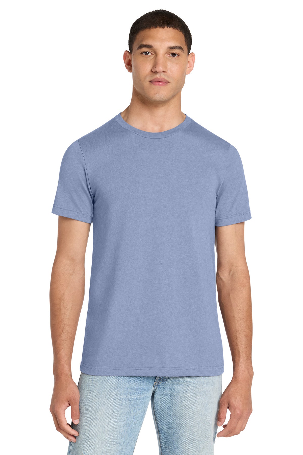 BELLA+CANVAS Unisex Heather CVC Short Sleeve Tee - Heather Blue - front