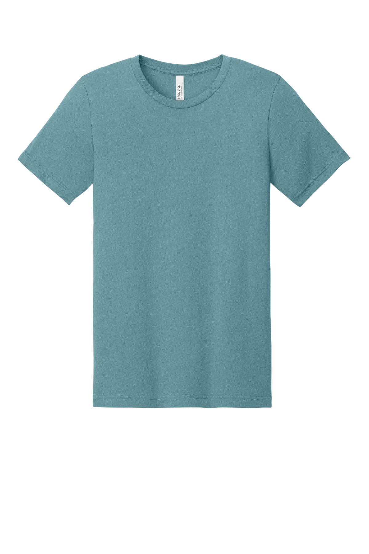 BELLA+CANVAS Unisex Heather CVC Short Sleeve Tee - Heather Blue Lagoon - flat front
