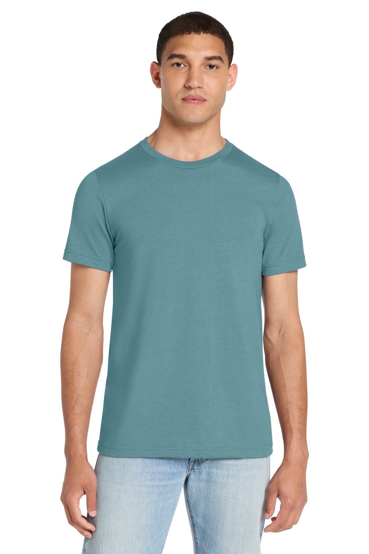 BELLA+CANVAS Unisex Heather CVC Short Sleeve Tee - Heather Blue Lagoon - front