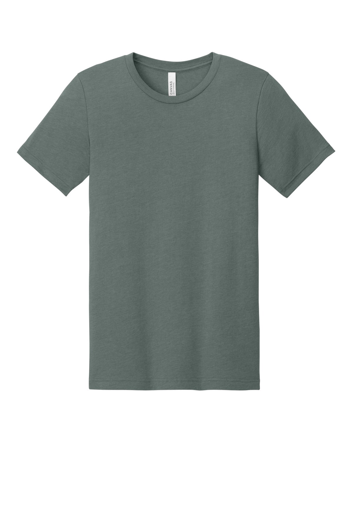 BELLA+CANVAS Unisex Heather CVC Short Sleeve Tee - Heather Blue Storm - flat front