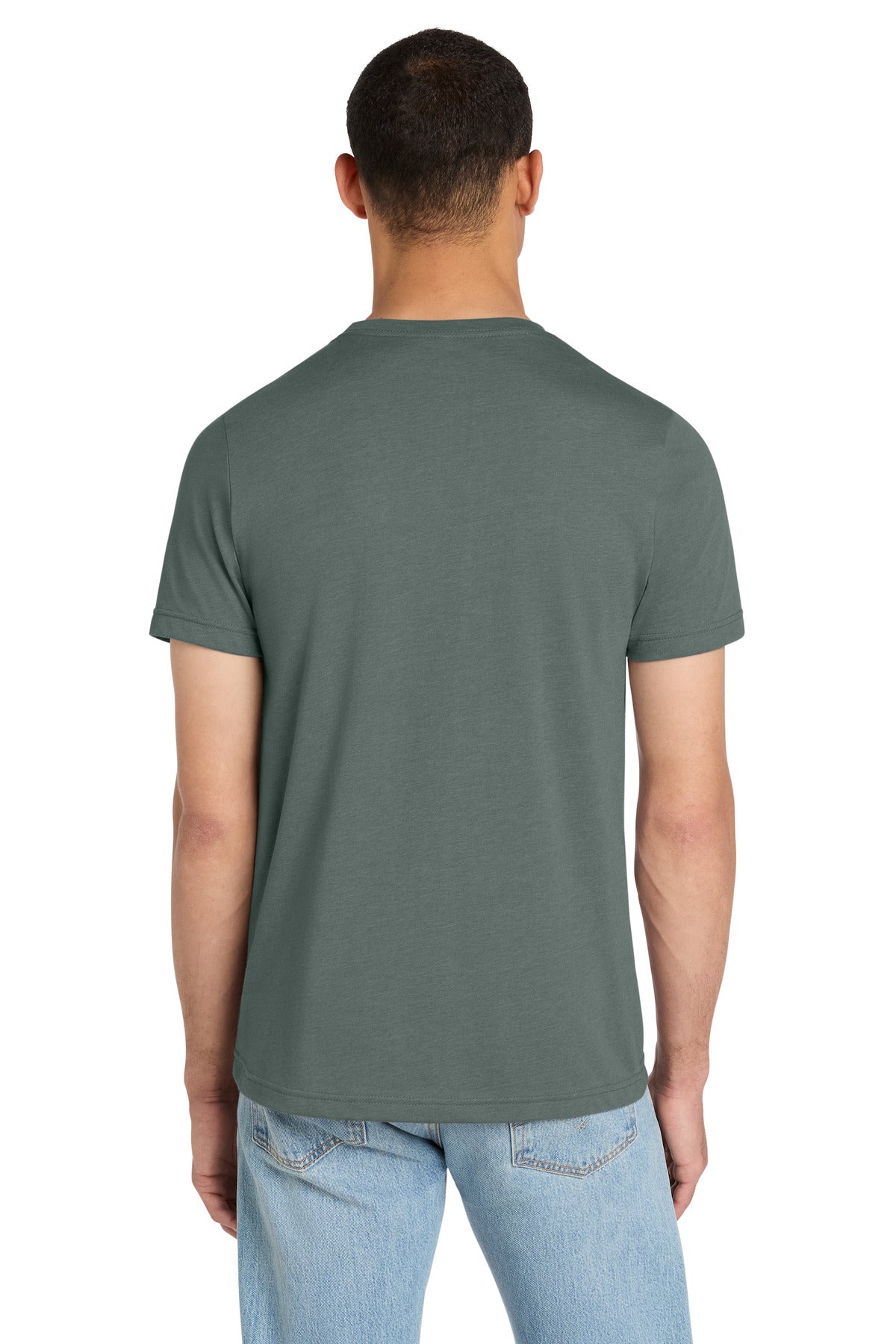 BELLA+CANVAS Unisex Heather CVC Short Sleeve Tee - Heather Blue Storm - back