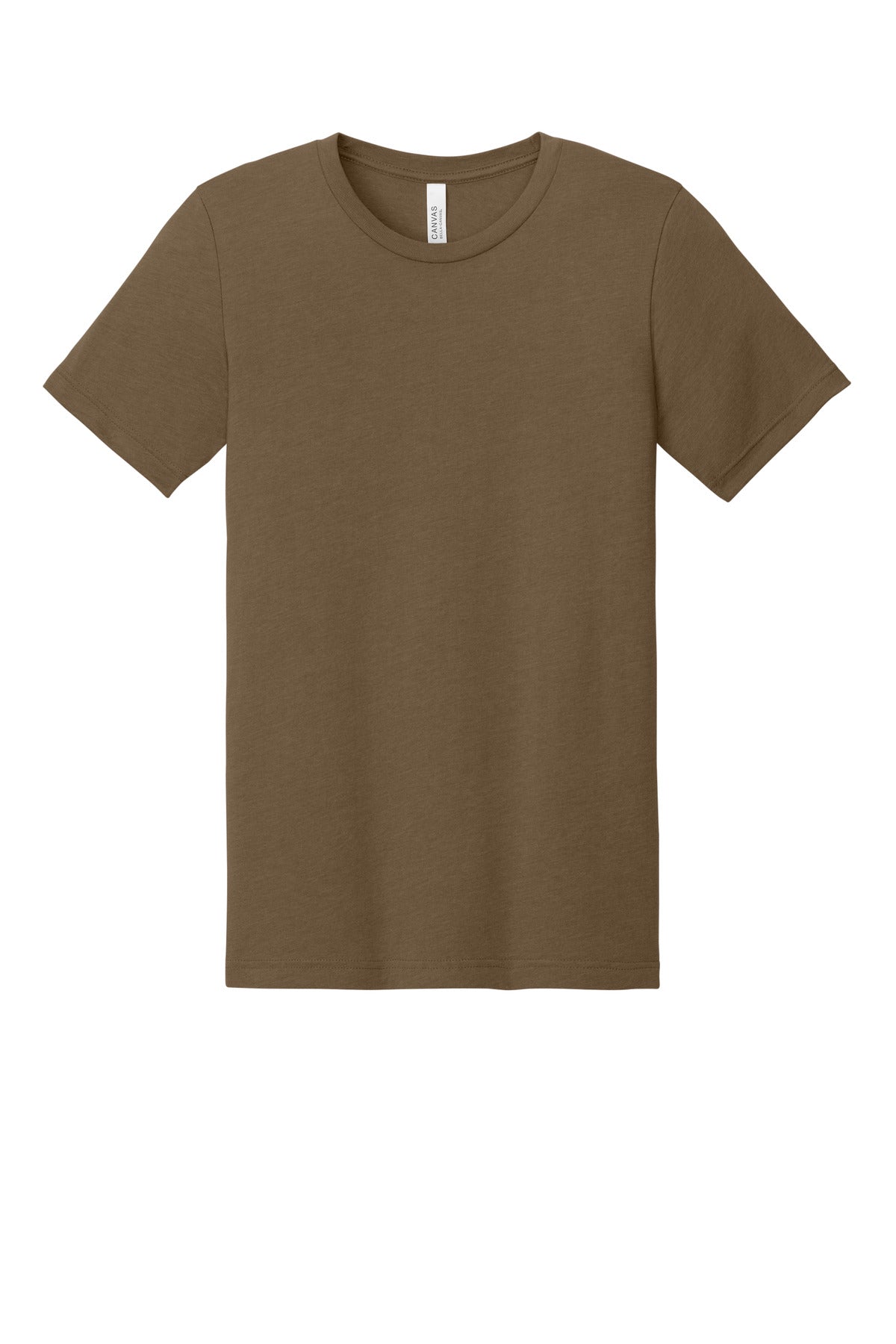 BELLA+CANVAS Unisex Heather CVC Short Sleeve Tee - Heather Brown - flat front
