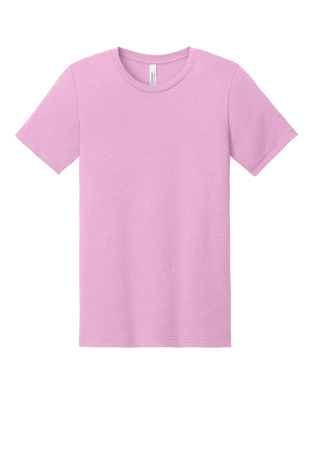 BELLA+CANVAS Unisex Heather CVC Short Sleeve Tee - Heather Bubble Gum - flat front