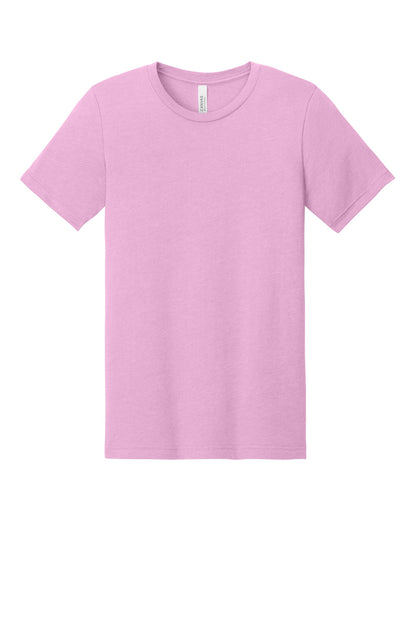 BELLA+CANVAS Unisex Heather CVC Short Sleeve Tee - Heather Bubble Gum - flat front