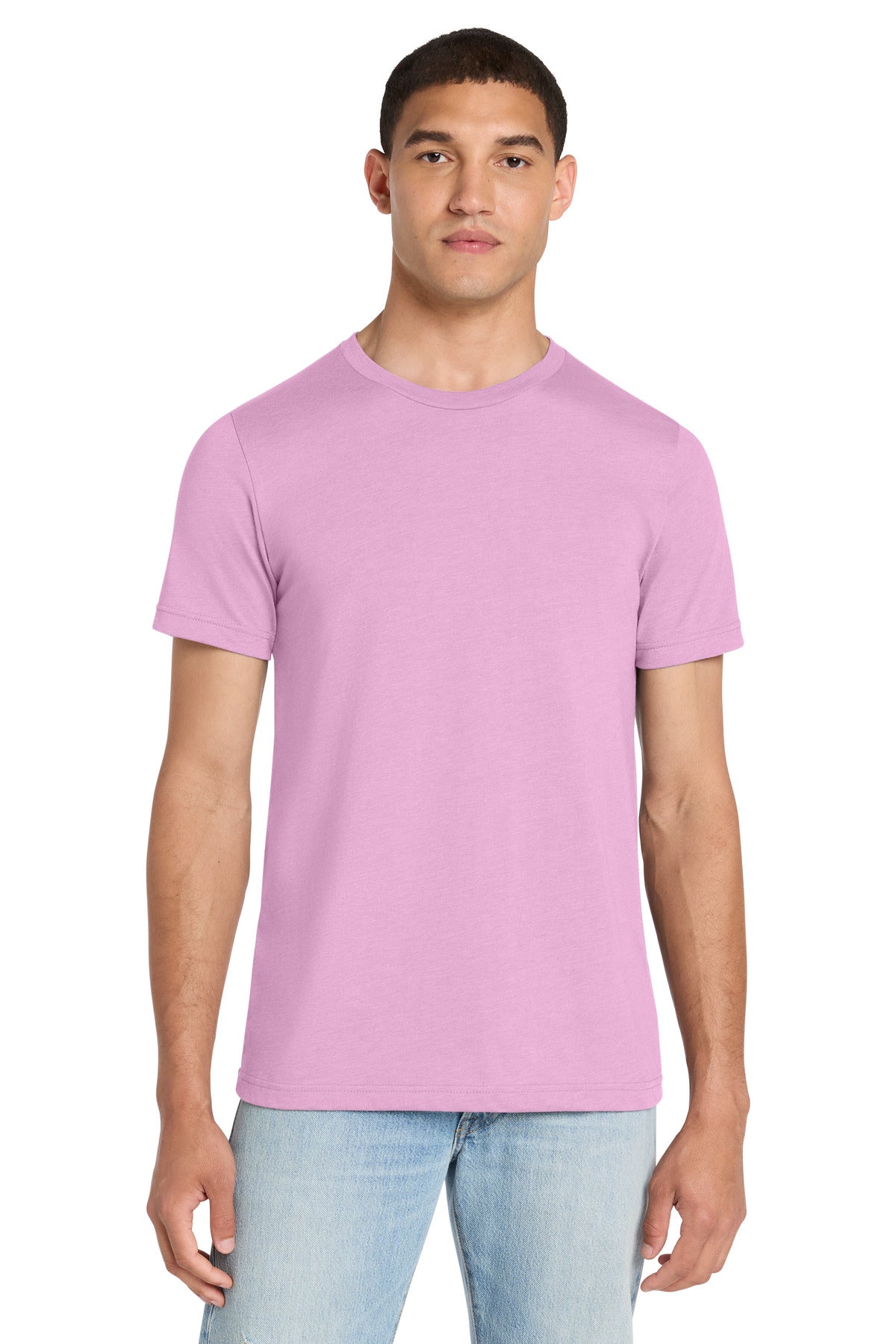 BELLA+CANVAS Unisex Heather CVC Short Sleeve Tee - Heather Bubble Gum - front