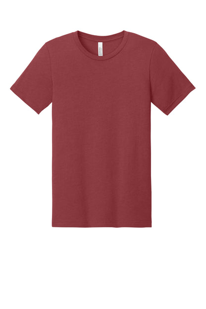 BELLA+CANVAS Unisex Heather CVC Short Sleeve Tee - Heather Canvas Red - flat front