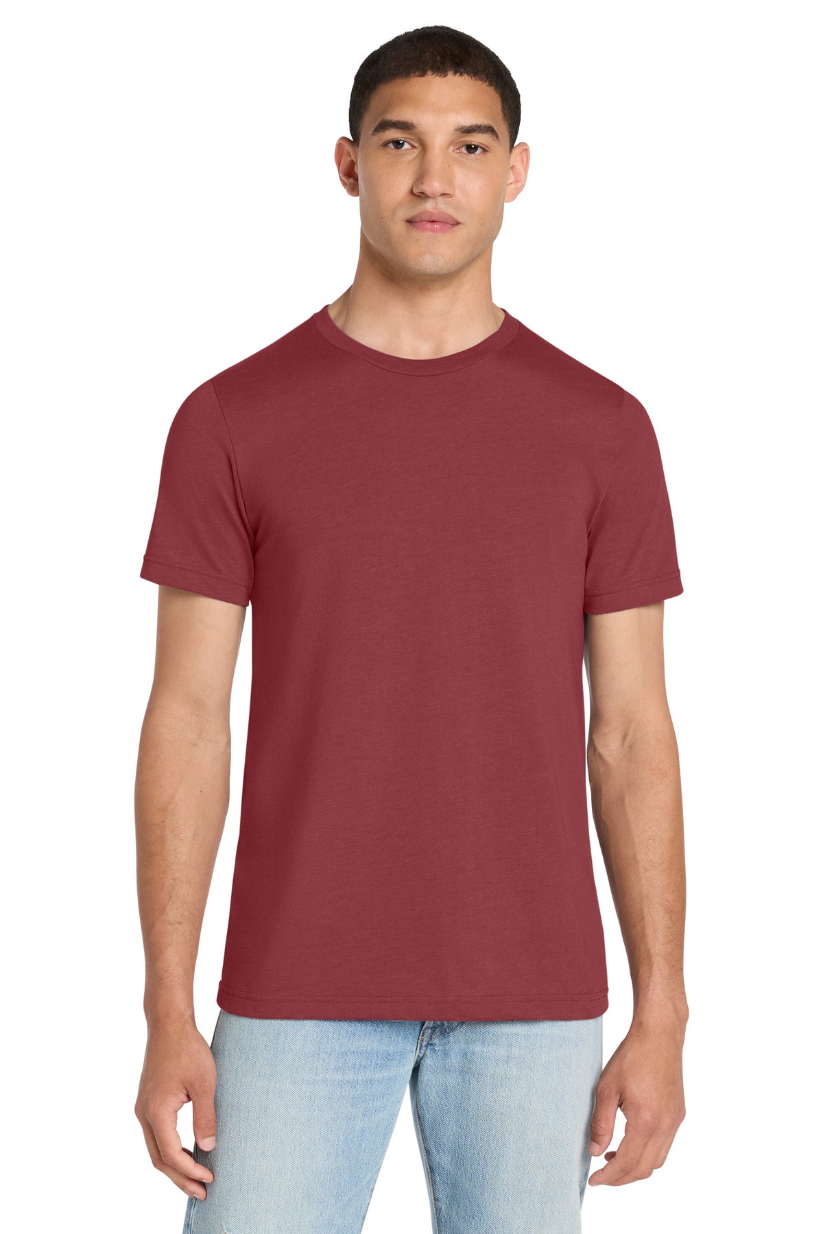 BELLA+CANVAS Unisex Heather CVC Short Sleeve Tee - Heather Canvas Red - front