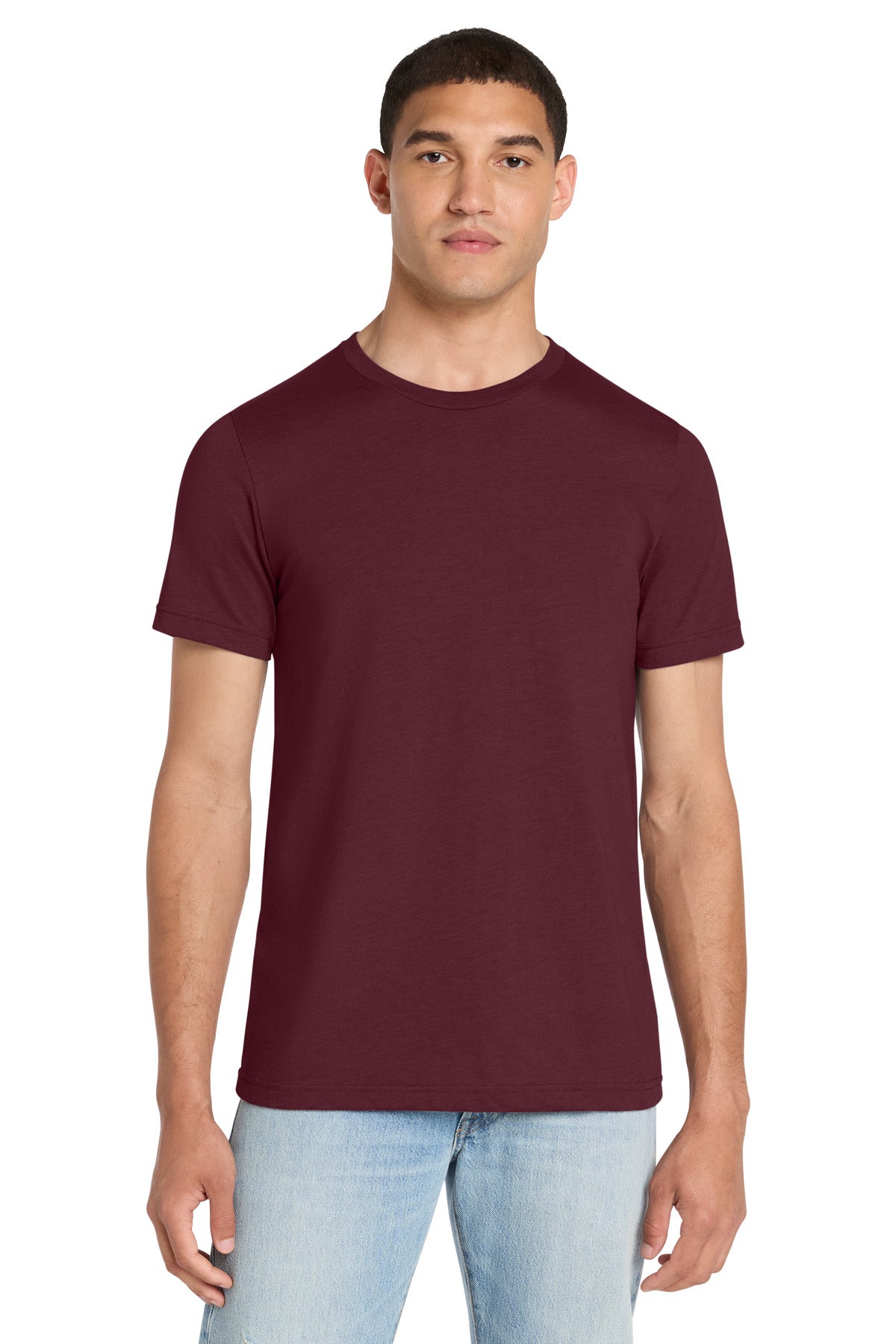 BELLA+CANVAS Unisex Heather CVC Short Sleeve Tee - Heather Cardinal - front