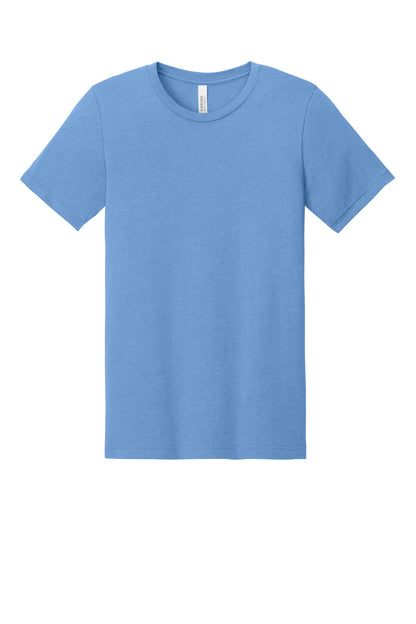 BELLA+CANVAS Unisex Heather CVC Short Sleeve Tee - Heather Carolina Blue - flat front