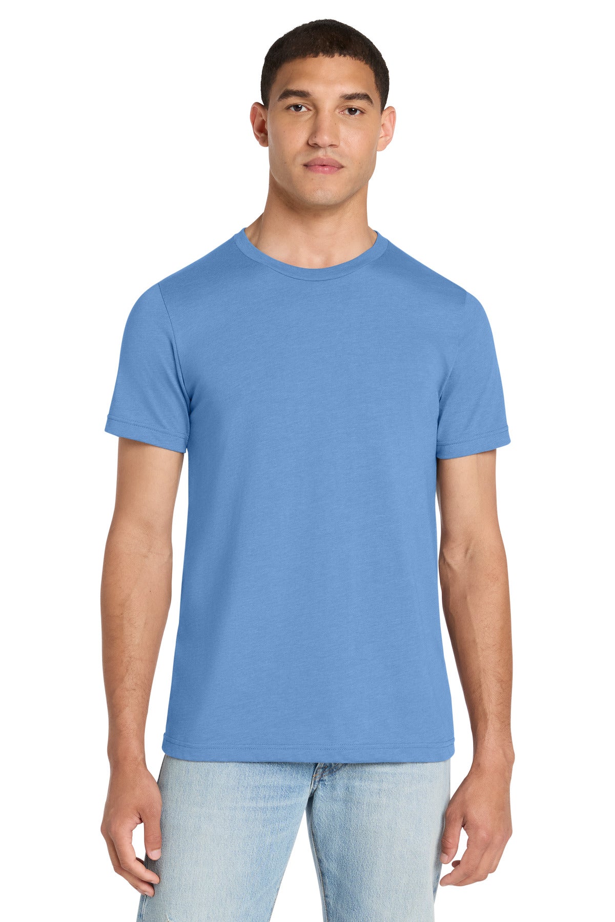 BELLA+CANVAS Unisex Heather CVC Short Sleeve Tee - Heather Carolina Blue - front