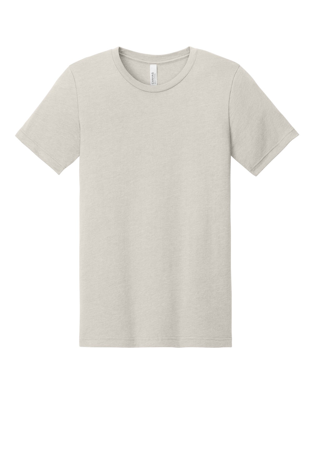 BELLA+CANVAS Unisex Heather CVC Short Sleeve Tee - Heather Cement - flat front