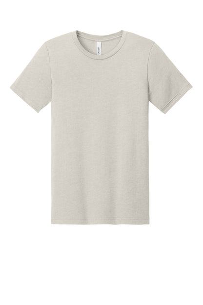 BELLA+CANVAS Unisex Heather CVC Short Sleeve Tee - Heather Cement - flat front