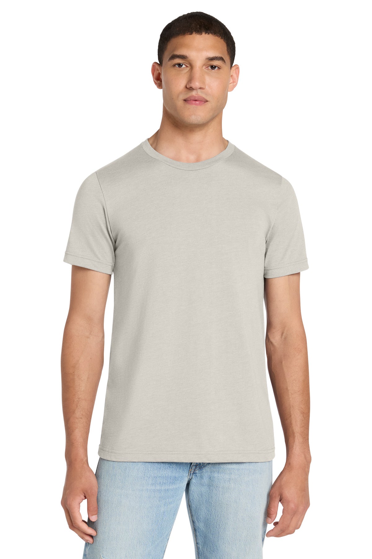 BELLA+CANVAS Unisex Heather CVC Short Sleeve Tee - Heather Cement - front