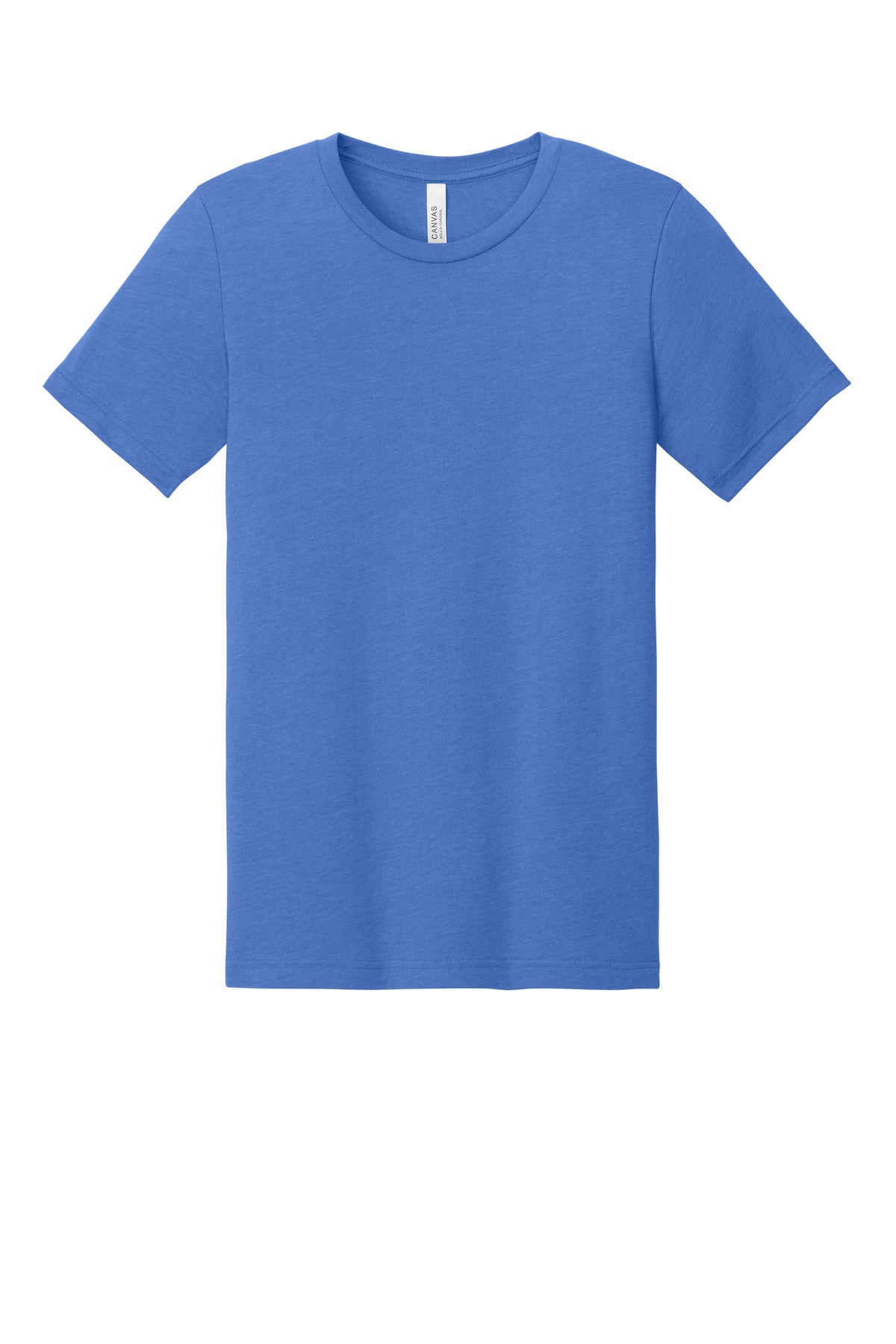 BELLA+CANVAS Unisex Heather CVC Short Sleeve Tee - Heather Columbia Blue - flat front