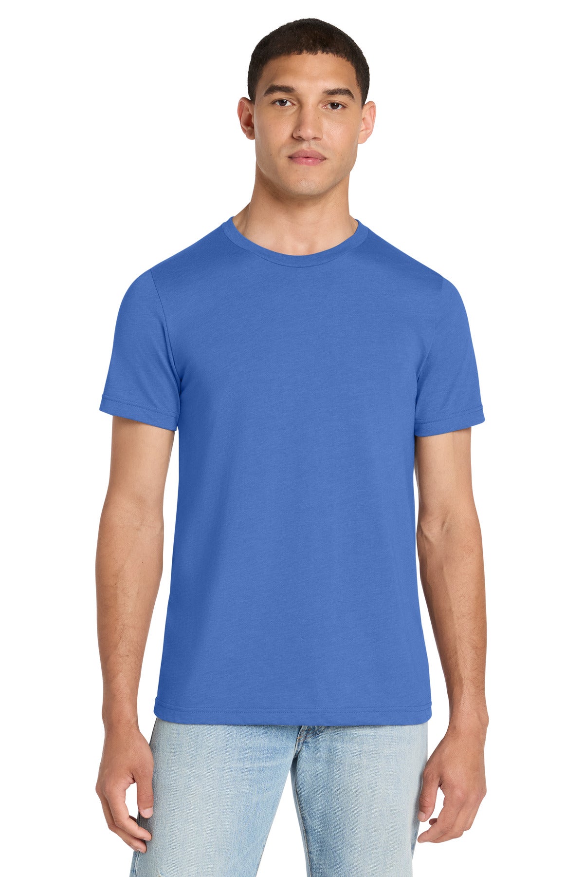 BELLA+CANVAS Unisex Heather CVC Short Sleeve Tee - Heather Columbia Blue - front