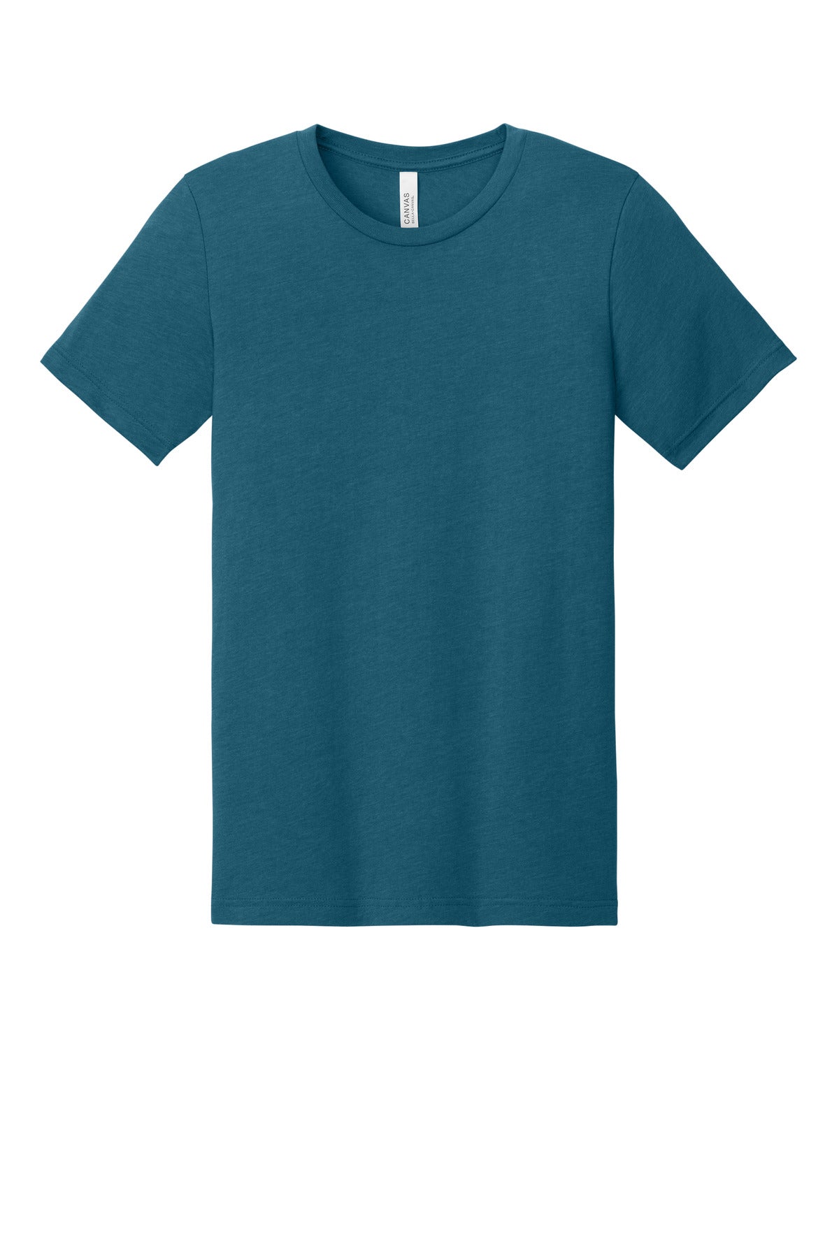 BELLA+CANVAS Unisex Heather CVC Short Sleeve Tee - Heather Deep Teal - flat front